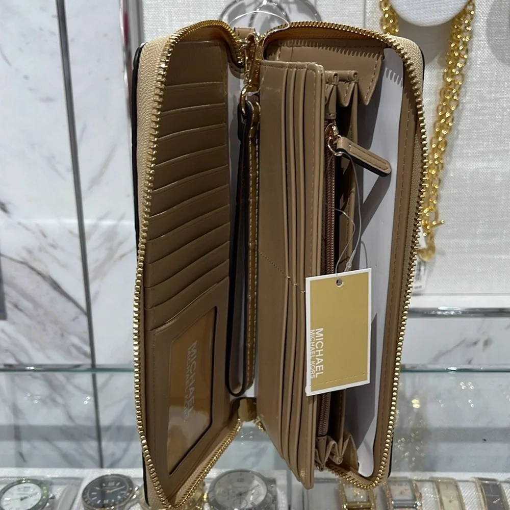 Michael Kors Gold Crocodile Embossed Wallet